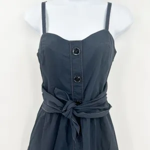 Derek Lam 10 Crosby Womens‎ Nautical Vacation Poplin Cotton Midi Dress Navy Blue thumbnail 4