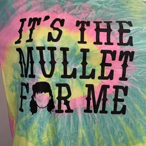 Women’s size‎ medium, tie-dye graphic T-shirt. “It’s the mullet for me”. thumbnail 2
