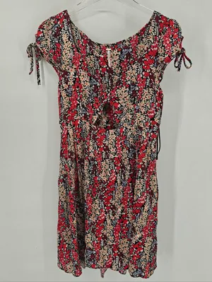 Free People Miss‎ Right Floral Cutout Mini Skater Dress Size XS thumbnail 1