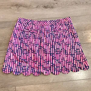 Lilly Pulitzer Collette Mandevilla Pink Slathouse Scallop Hem Skort Skirt‎ 00 thumbnail 2