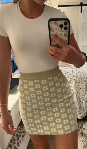 Floral Knit Skirt thumbnail 1