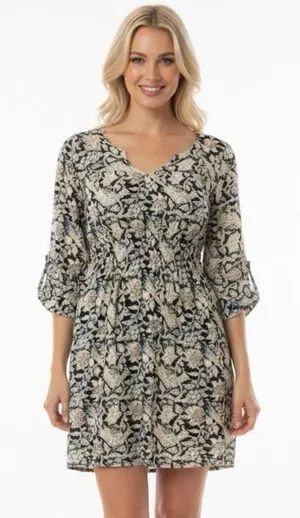 En creme large boho floral romantic tunic/dress thumbnail 1