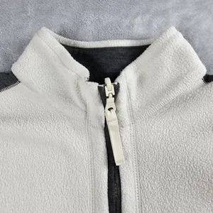 Eddie Bauer Reversible Long Sleeve 1/4 Zip Sweater Womens Size XL Gray/Cream thumbnail 6