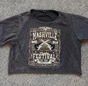 Sparkly Nashville Crop Top Gray Size M thumbnail 1