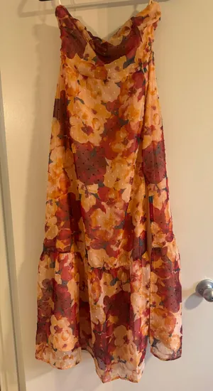 Strapless Floral Dress thumbnail 4