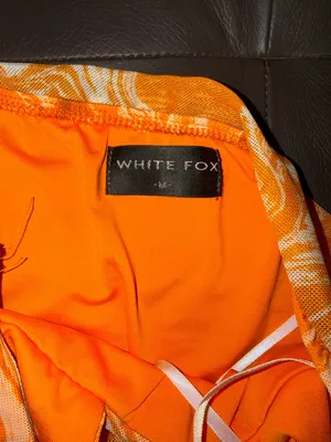 White Fox Boutique Orange and White Marble Halter‎ Mini Dress size medium thumbnail 6