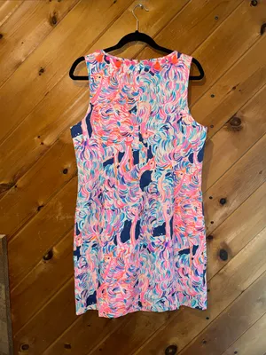 Lilly Pulitzer Head in the sand Flamingo Cabrey shift dress w pom pom accents thumbnail 10