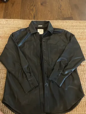 Abercrombie & Fitch Oversized Leather Jacket thumbnail 2