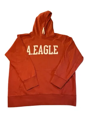 American Eagle Vintage Style Spell Out Pullover Hoodie Orange Men's XL thumbnail 1