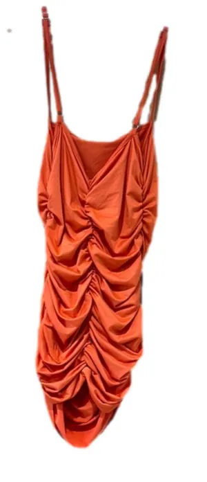Orange Mini Dress Size Small Sleeveless thumbnail 1