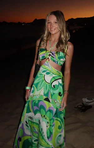 Tropical maxi dress Green Size XS thumbnail 1