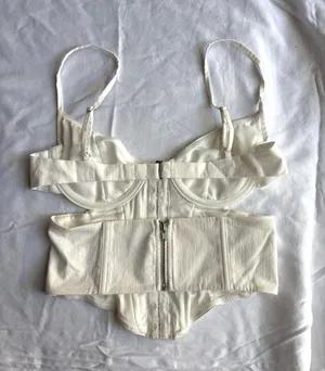 White Fox Cut Out Corset Tank Top thumbnail 3