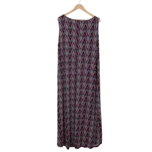 Unbranded Maxi Dress Womens 3X Burgundy Chevron Sleeveless Excellent thumbnail 4