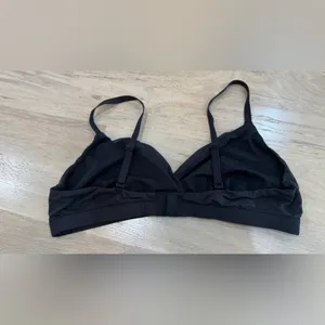 SKIMS Fits Everybody Crossover bralette Onyx black size large thumbnail 10