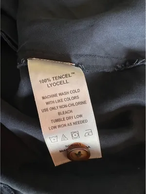 NWT Quince Vintage Wash Tencel Button Front Dress in Midnight Blue Women’s Small thumbnail 8