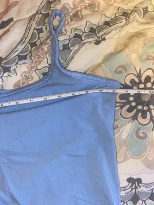 Y2K Blue Cami Tank Top Size M thumbnail 4