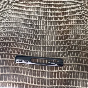 Vintage GUESS Embossed Lizard Print Shoulder Bag Y2K Tan Beige Purse thumbnail 3