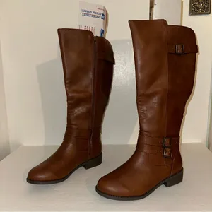 American Eagle women’s wide calf boots, new size 6.5 Wide 🆕 in brown thumbnail 1