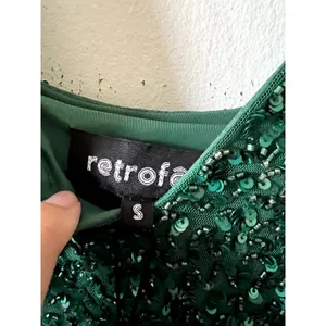Retrofête Billie sequin-embellished midi dress Emerald Green Size S New thumbnail 8