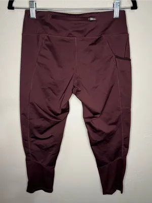 Nike Womens Epic Fast Dri-FIT Running Cropped Capri Burgundy Pockets‎ Leggings thumbnail 6