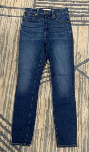 Madewell Curvy High-Rise Skinny Jeans Womens 27 Blue Medium Wash Stretch Denim thumbnail 1