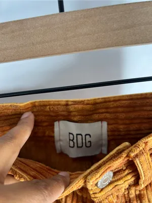 BDG High Rise Baggy Corduroy Pants Orange Size 26 thumbnail 5