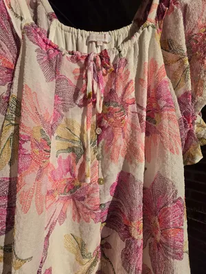 Olivaceous Pink Puff-Sleeve Mini Dress Medium thumbnail 7