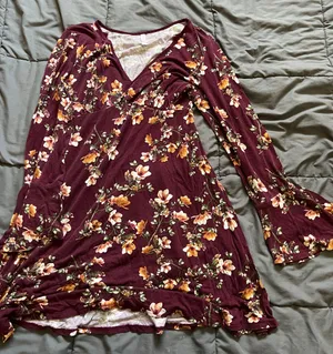 Xhilaration Floral Long Sleeve Dress thumbnail 1