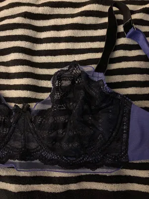 Unveiled Indigo & Black Lace Bra 32DDD thumbnail 3