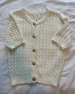 H&M Cream Sweater Top thumbnail 1