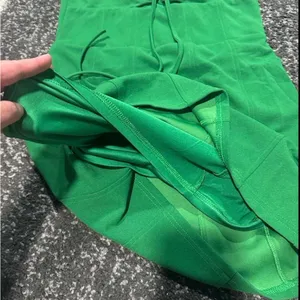 Olivaceous Vibrant Green Mini Dress thumbnail 4