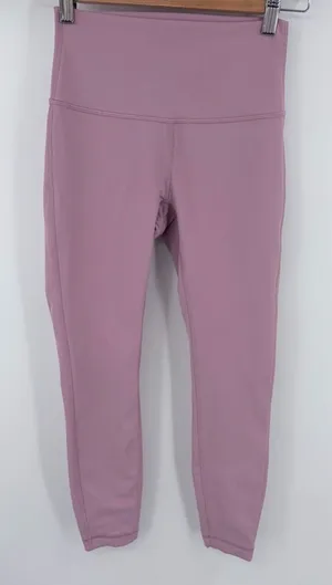 Lululemon wunder under high rise legging 25” dusty pink women’s sz 4 training thumbnail 1