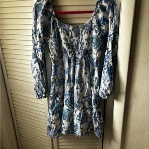 Roller rabbit Amanda yvie dress blue and white small thumbnail 3