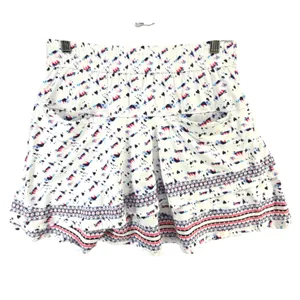 Lucky In Love Ruffled Tiered Tennis Skort Womens S White‎ Abstract Sporty Chic thumbnail 6