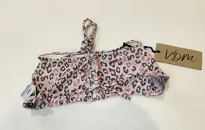 VDM The Label Swim Bikini Top in Grey Paisley/ Cheetah thumbnail 3