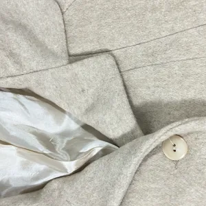 VTG MICHELLE FRANCIS 80’s WOOL BLEND LADIES COAT MADE‎ IN USA XL CREAM PREOWNED thumbnail 6