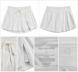 Blogilates Women’s Large White Skort Tennis Pickleball Athletic Drawstring Skirt thumbnail 2