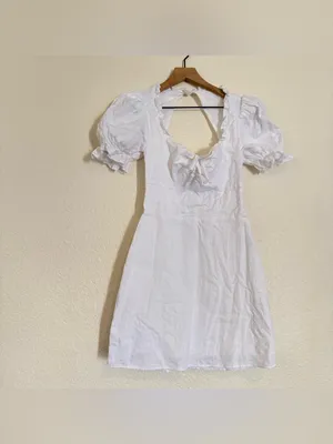 NWOT reformation Easton puff-sleeves mini dress thumbnail 6