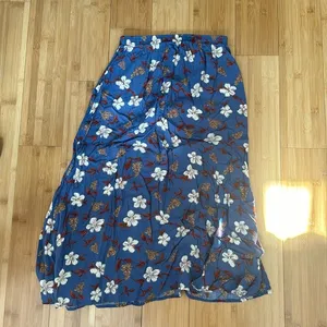vintage floral maxi or midi skirt thumbnail 1