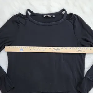 Athleta -458 Cutout Neck Sweatshirt‎ Black Style 352951 Small thumbnail 5