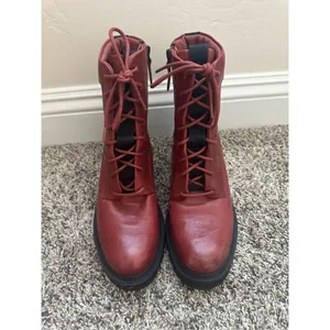 Frye Savannah Leather Classic Lace Up Streetwear Combat Heeled Boots 8.5 thumbnail 3