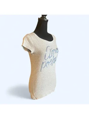 Aeropostale Vintage Y2K Baby Tee Soft Sequin Detail Fitted 2000s Fairycore Size Medium 💖 thumbnail 4