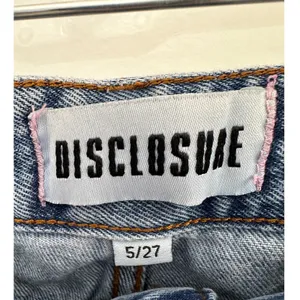 Disclosure‎ Pink Bow Wide Leg Jeans Coquette Denim 5/27 Girly Scandi Girl Party thumbnail 3