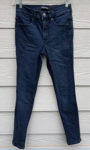 Express Dark Blue High Rise Legging Jeans thumbnail 1