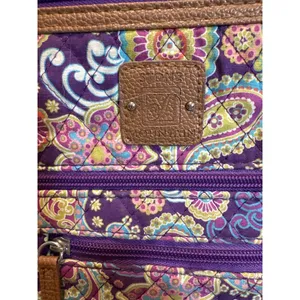 Stone Mountain Quilted Purple Paisley Cotton Crossbody Bag thumbnail 2