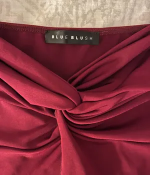 Blue Blush Silk Tube Top thumbnail 2