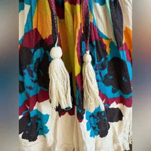 Free People Women's Sweet Lucy Slip Sun Dress Embroidered Tasseled Size XS Multi thumbnail 7