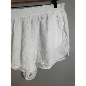 Aerie Womens XL White Cotton Gauze Smocked Waist Beach Summer Shorts Relaxed Fit thumbnail 2