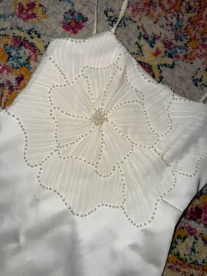 Azazie White Beaded Midi Dress thumbnail 2