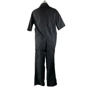 Oak + Fort Womens Black Short Sleeve Button Up Utility Pants 2 Piece Set Size XS thumbnail 2